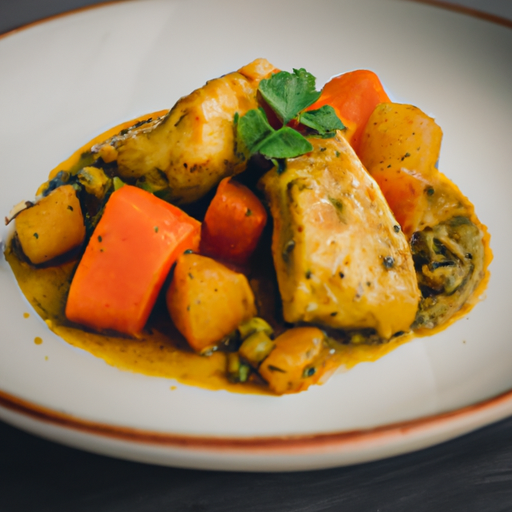 Curry de patates douces au lait de coco et aux pois chiches