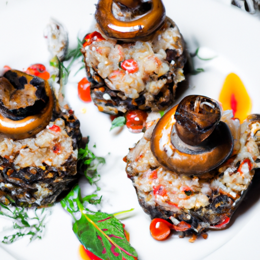 Champignons farcis au quinoa et aux herbes