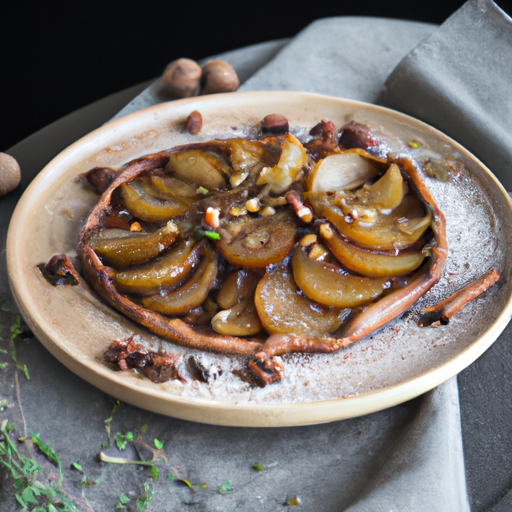 Galette fondante aux poireaux et noix de pécan caramélisées