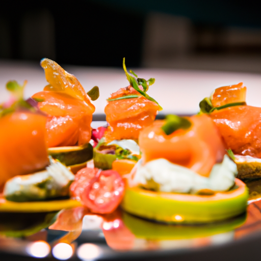 Bouchées de saumon mariné aux agrumes