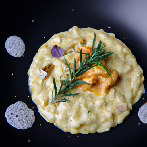 Risotto crémeux aux pleurotes et au safran