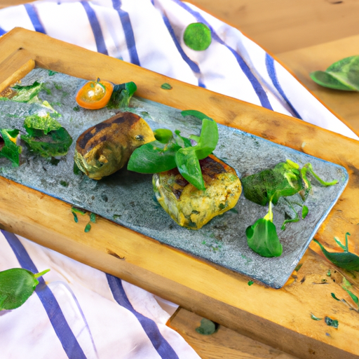 Boulettes de patate douce grillées au pesto de roquette