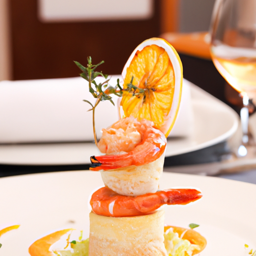 Crevettes en croûte d'amandes et sauce à l'orange