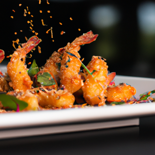 Crevettes croustillantes au sésame et à la mangue