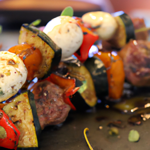 Brochettes de pastèque grillée au basilic et à la feta