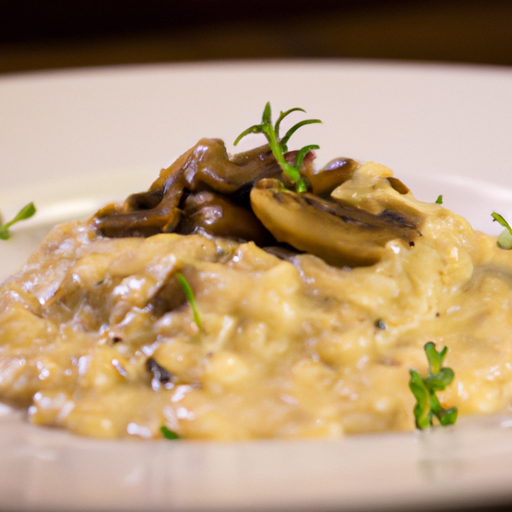 Risotto crémeux aux champignons des bois