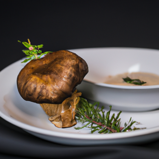 Pâtisson farci aux champignons sauvages