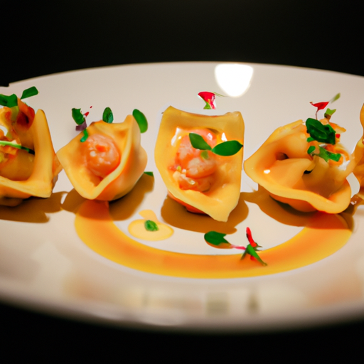 Raviolis croustillants aux crevettes et à la mangue