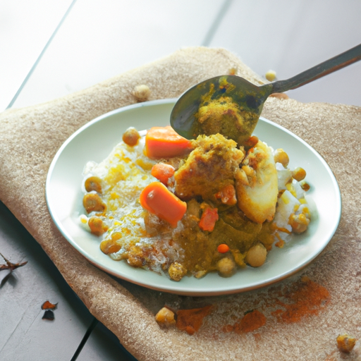 Curry de patates douces au lait de coco et aux pois chiches