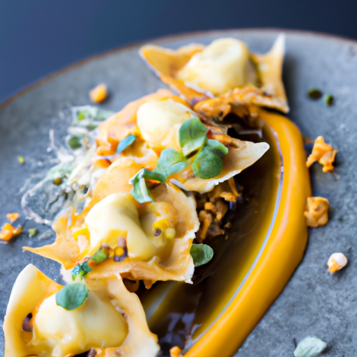 Raviolis croustillants au fromage de chèvre et aux noix