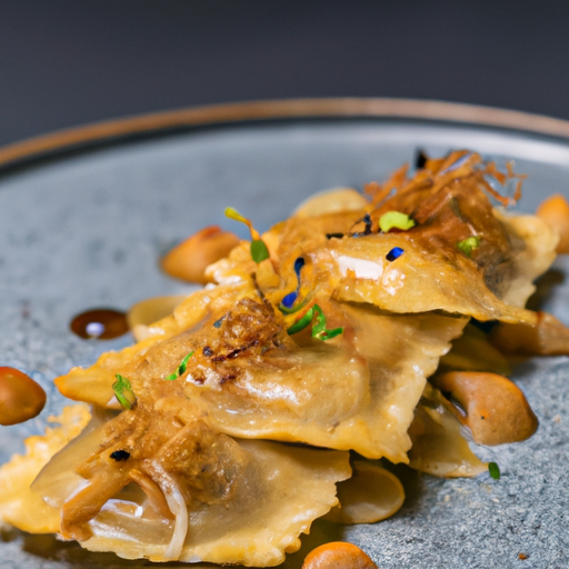 Raviolis croustillants aux champignons sauvages