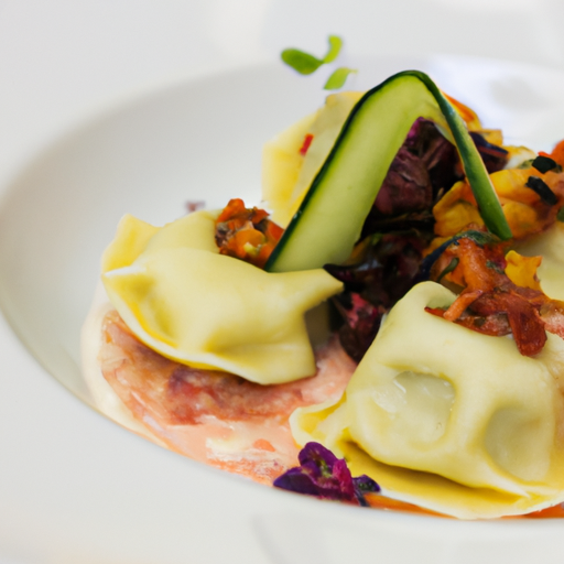 Raviolis de courgettes farcis aux tomates séchées