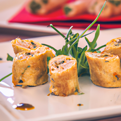 Roulés croustillants au poulet et aux amandes