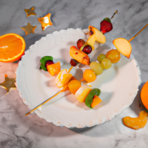 Brochettes de fruits caramélisés à la vanille