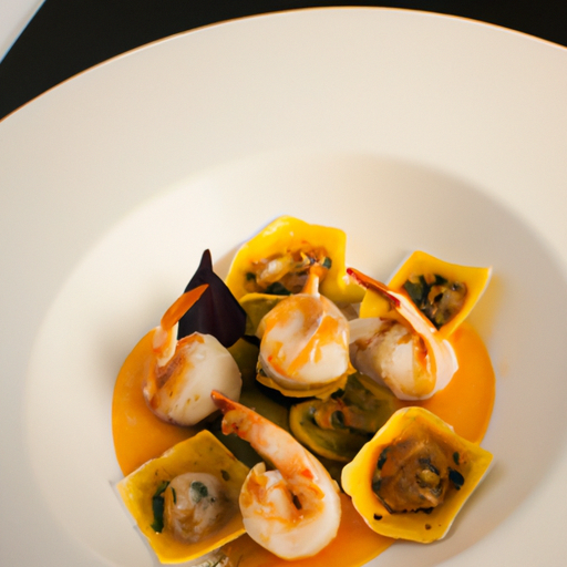 Raviolis croustillants aux crevettes et à la mangue