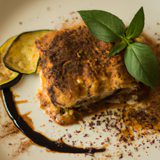 Moussaka aux aubergines et à la menthe fraîche