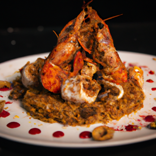 Biryani de crevettes épicé