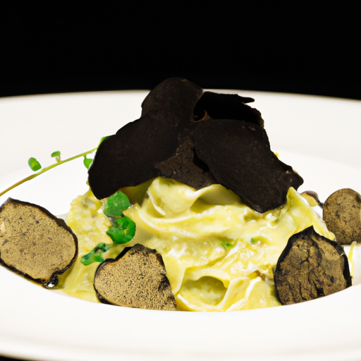 Pâtes aux champignons sauvages et truffes noires