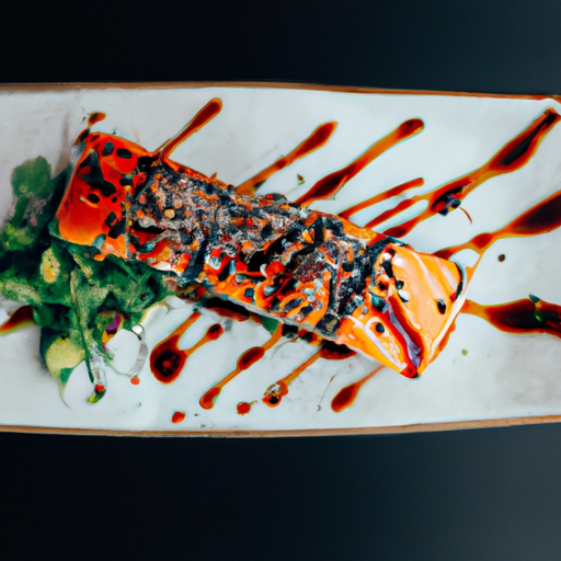 Croustillant de saumon au sésame et sauce teriyaki