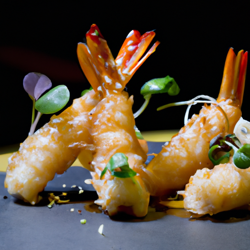 Crevettes croustillantes au sirop d'érable et graines de sésame