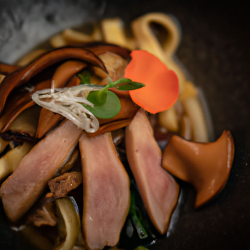 Ramen de canard laqué aux champignons sauvages