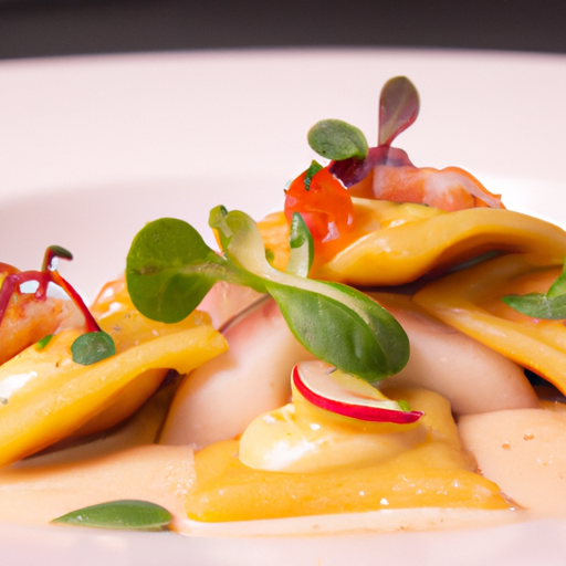 Raviolis croustillants au saumon et à la mangue