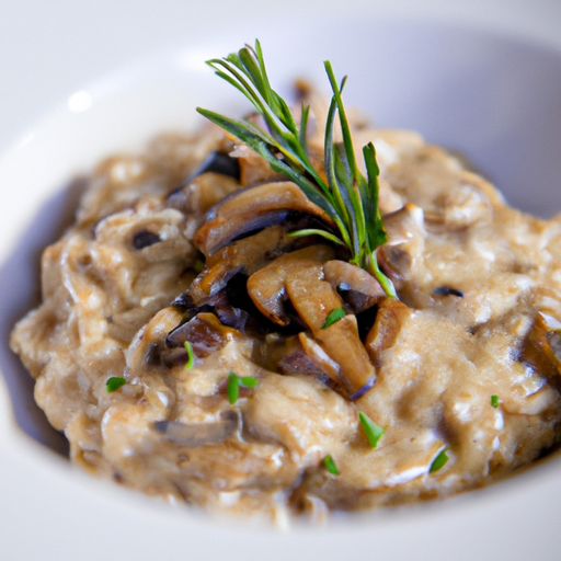 Risotto crémeux aux champignons des bois