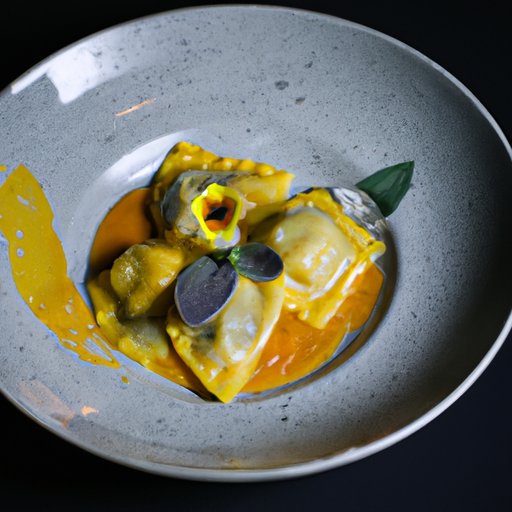 Raviolis de potiron au beurre de sauge