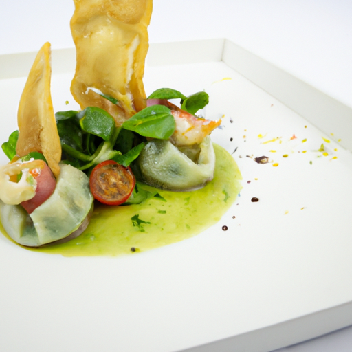 Raviolis croustillants aux crevettes et à la coriandre