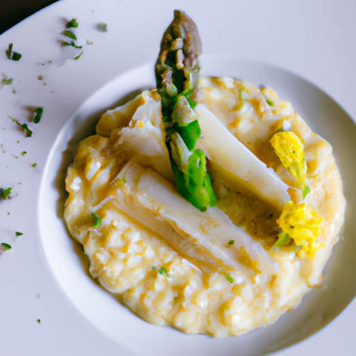 Risotto crémeux aux asperges sauvages