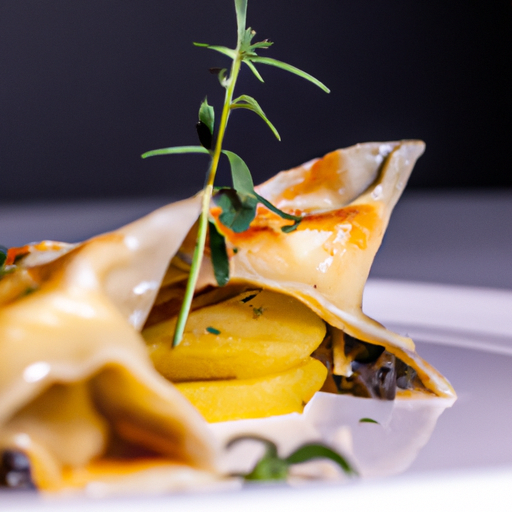 Raviolis croustillants aux champignons sauvages