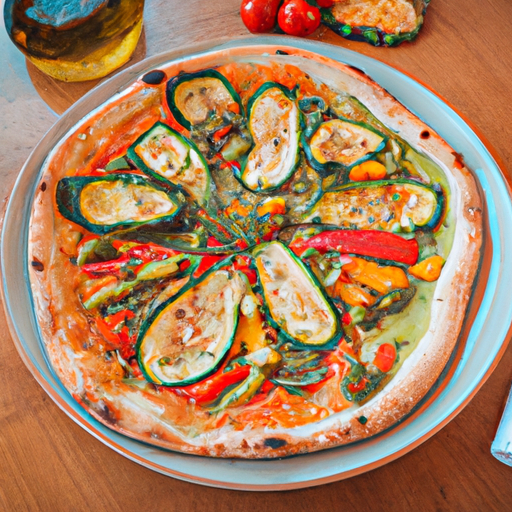 Pizza croustillante aux légumes d'été et pesto maison