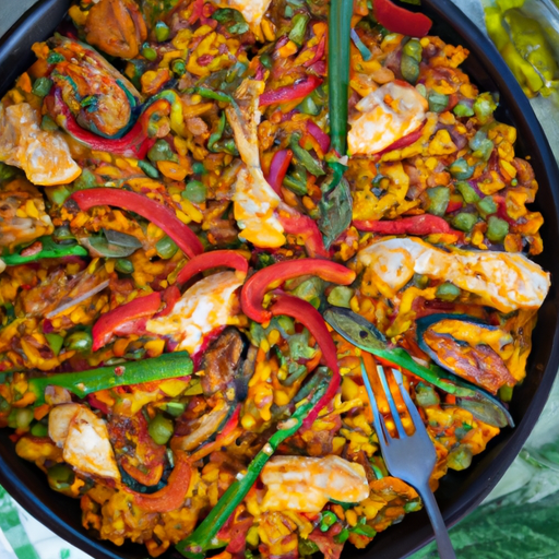 Paella printanière aux légumes du jardin