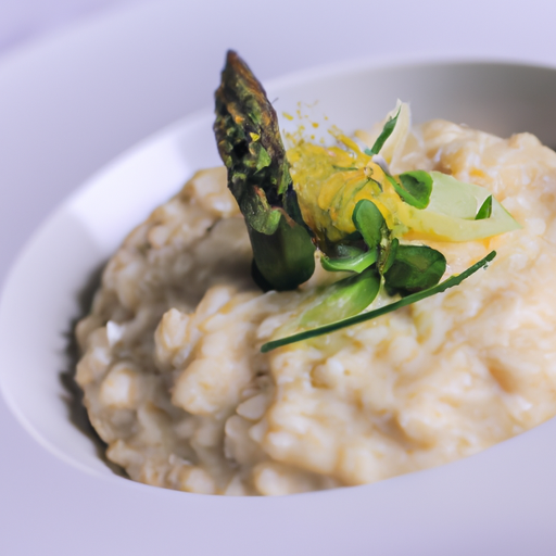 Risotto crémeux aux asperges sauvages