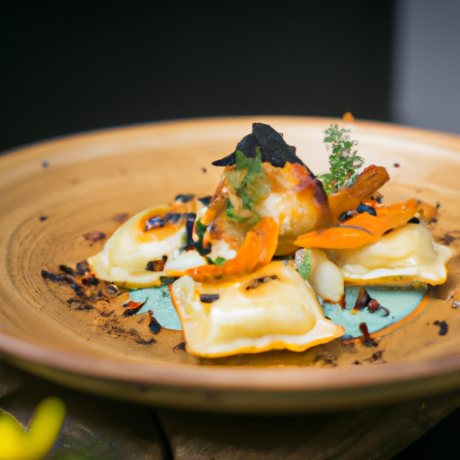 Raviolis croustillants au porc laqué et à la coriandre