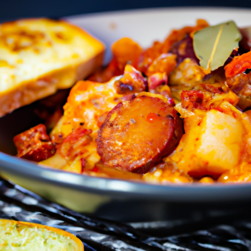 Cassolette de lotte au chorizo et poivrons confits