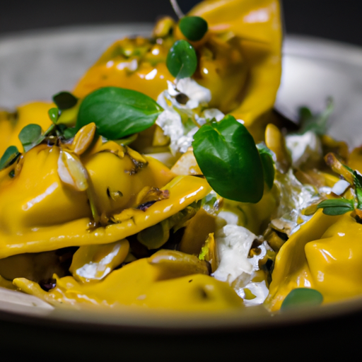 Ravioles croustillantes au fromage de chèvre et aux herbes fraîches
