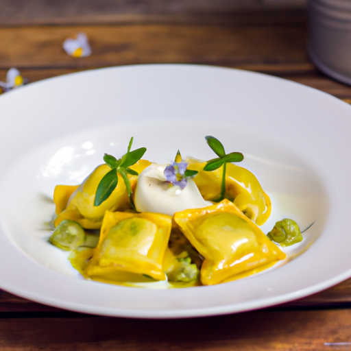 Raviolis croustillants au fromage de chèvre et aux herbes fraîches