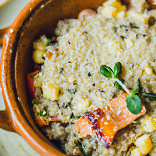 Cassolette de quinoa aux légumes croquants