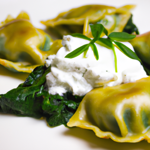 Ravioles croustillantes aux épinards et à la ricotta