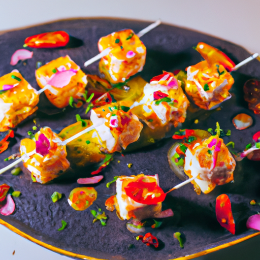 Brochettes de tofu croustillant aux agrumes