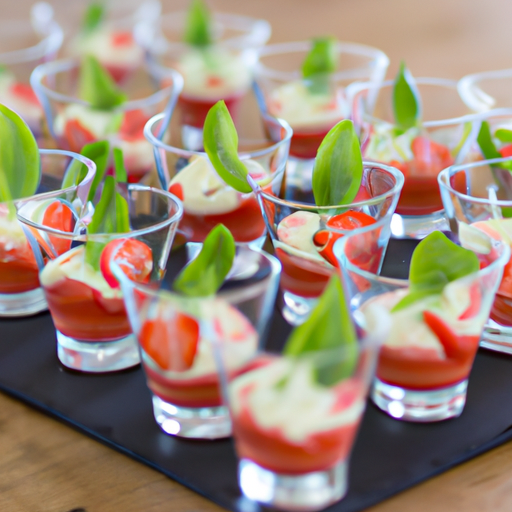 Verrines de fraises au basilic et au citron