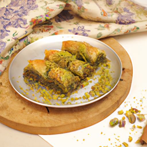 Baklava grec revisité aux pistaches et à la lavande