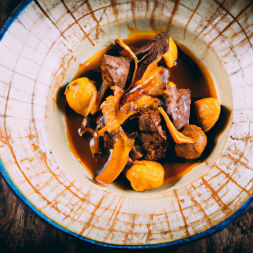 Ragoût de sanglier aux airelles et aux champignons sauvages