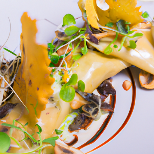 Raviolis croustillants aux champignons sauvages