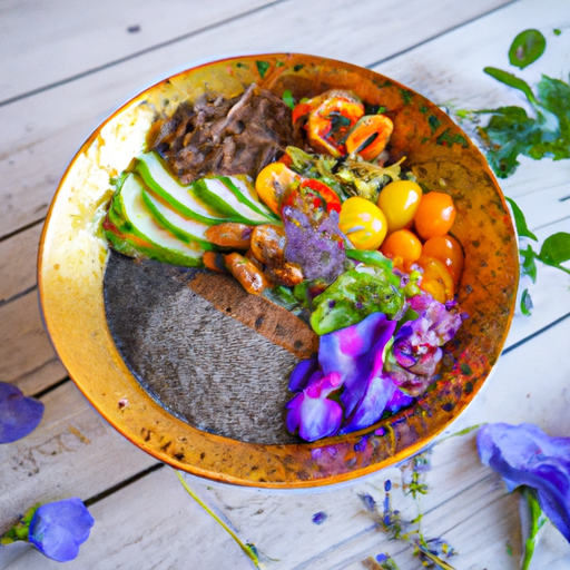 Buddha bowl arc-en-ciel aux graines de chia