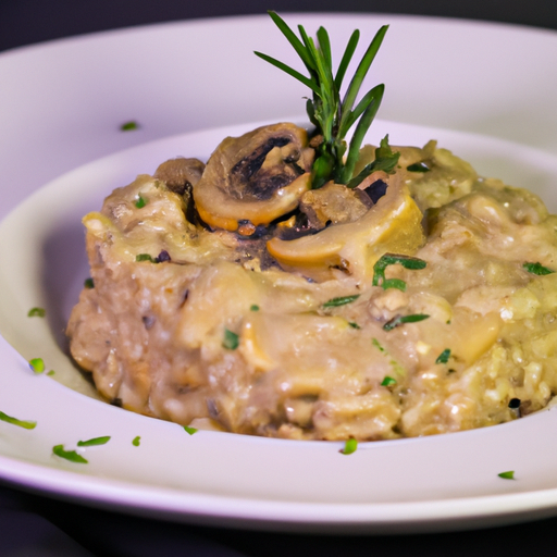 Risotto crémeux aux champignons sauvages