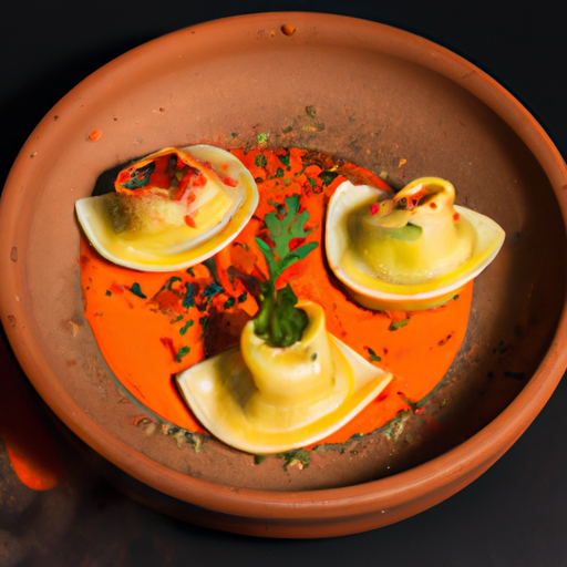 Raviolis de crevettes à la vapeur et sauce pimentée