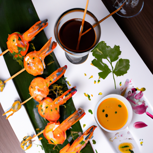 Brochettes de crevettes au caramel d'épices