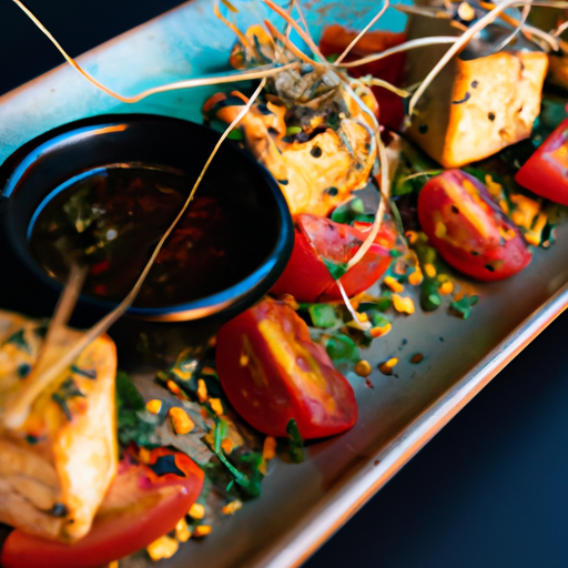 Brochettes de tofu croustillant aux épices exotiques